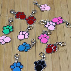 rustfrit stål hundetegn fodspor mærkater