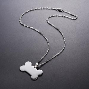 rustfrit stål hundetegn hundeben vedhæng