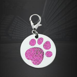 Brugerdefineret Round Paw Dog Pet ID tags Kattekode med QR-kode