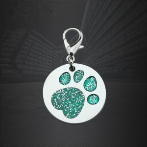 Brugerdefineret Round Paw Dog Pet ID tags Kattekode med QR-kode