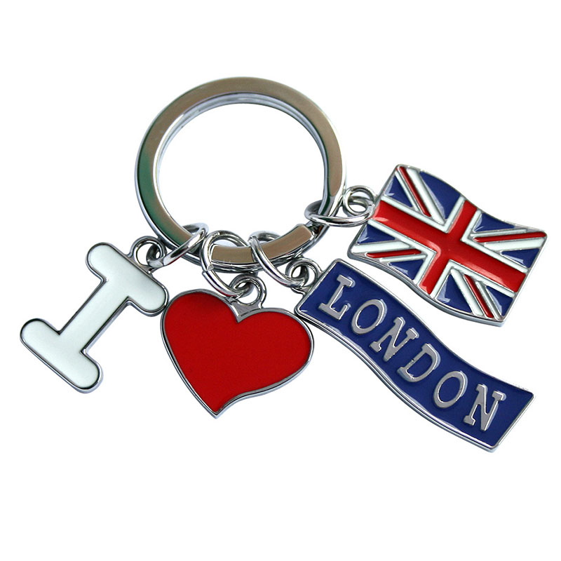 metal - nøgleringen fabrikanterne leverer kreativ maling keychains amerikanske flag keychains røde keychains