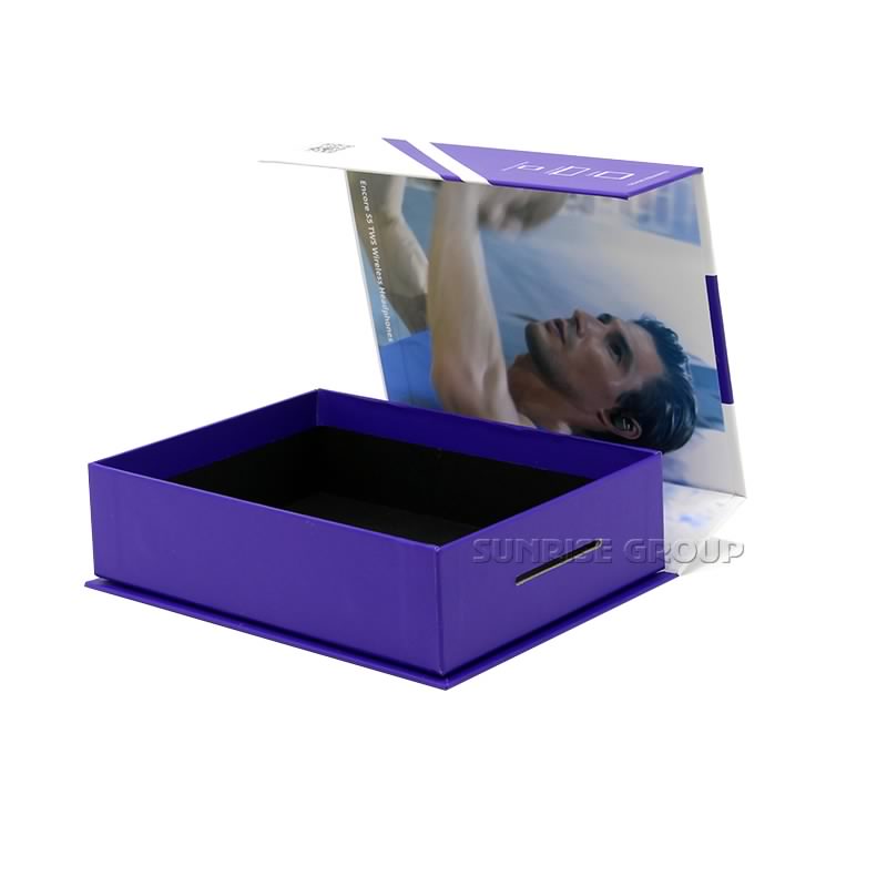 Brugerdefineret hård pap magnetiske øretelefonemballage gaveæske