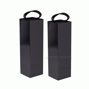 Tilpasset rektangel, sammenfoldelig vinemballage, med håndtag