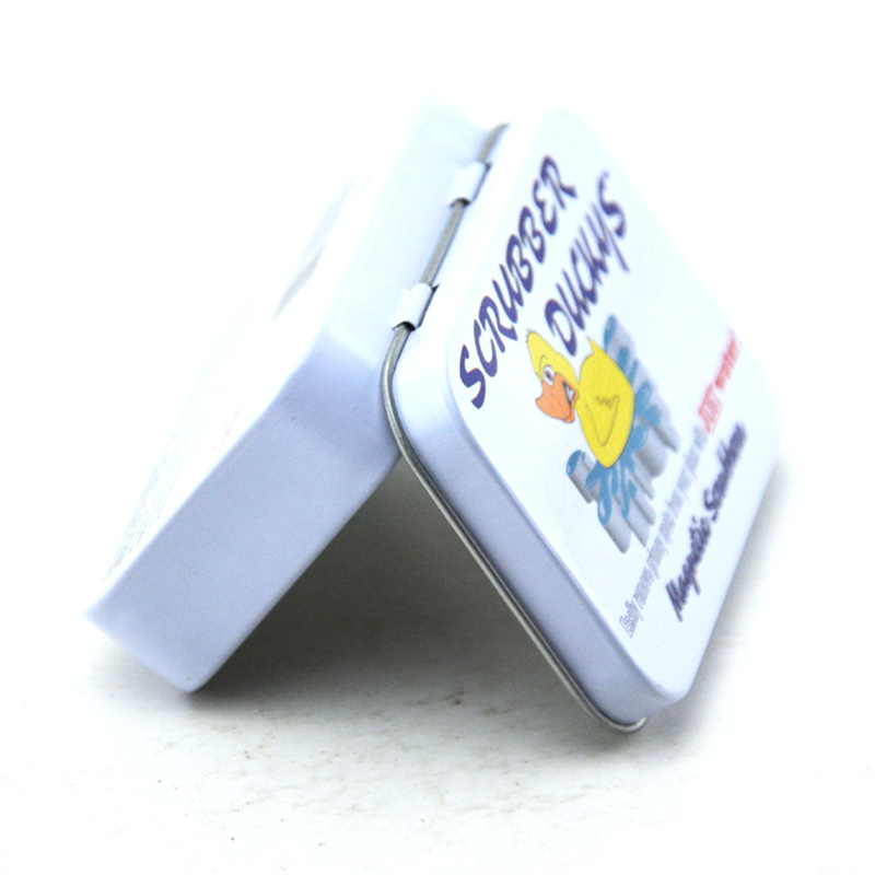 Brugerdefineret stilfuldt metal mini rektangulær tin boks til slik mint pakning