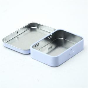 Brugerdefineret stilfuldt metal mini rektangulær tin boks til slik mint pakning