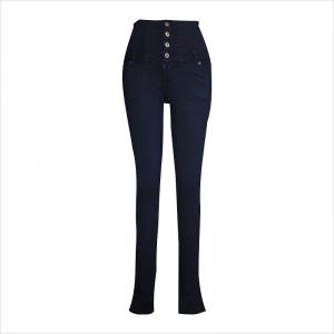 mode fire knap høj talje skinny jean WS1003