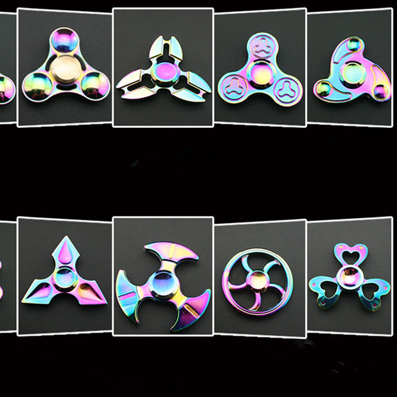 Metallisk Zinklegering Blænde Farve Rotere Hånd Spinner Spinde Top Peg-top