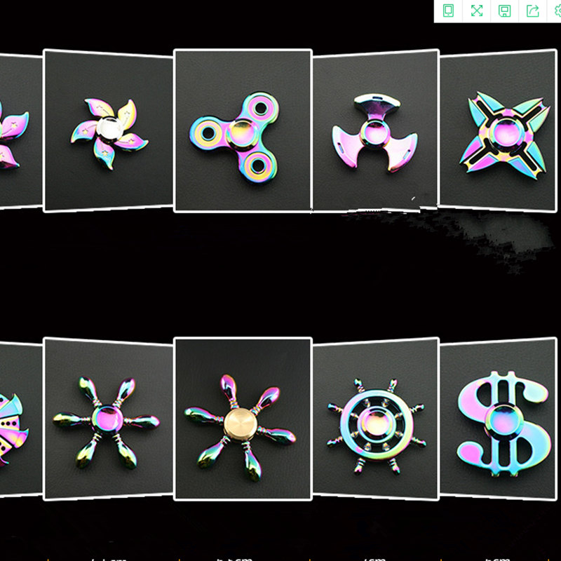 Metallisk Zinklegering Blænde Farve Rotere Hånd Spinner Spinde Top Peg-top