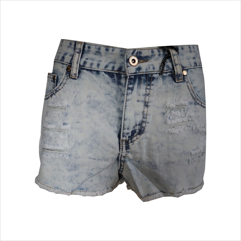 damer blegemiddel vaske distressed shorts WS1013