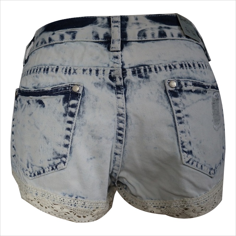 mode kvinder blonder hem jean kort WS1014