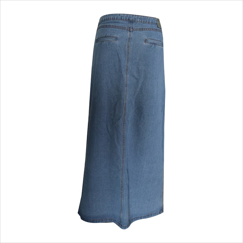 front knap lang nederdel WS10118