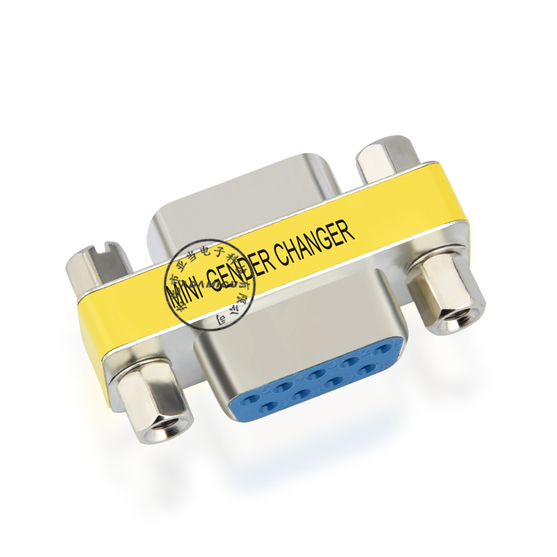 9 pin d sub female serial rs232 kønsbytter adapter