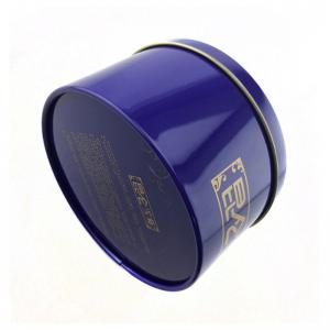 Metal kinesisk stil rund te tin boks