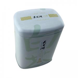 Custom rektangulær hvid te tin boks