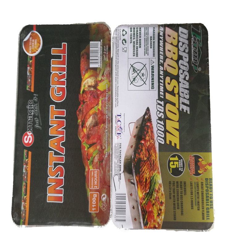 Bærbar disponibel instant grill mini grill grill