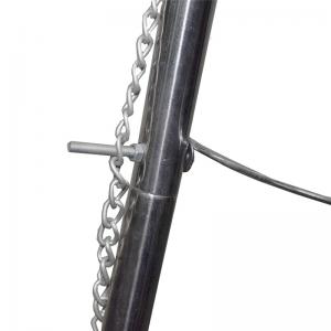 Højjusterbar rustfrit stål svingekul bbq grill