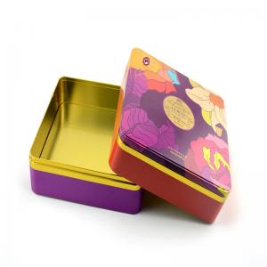 Hot selling square tin boks til mooncake, cookie emballage
