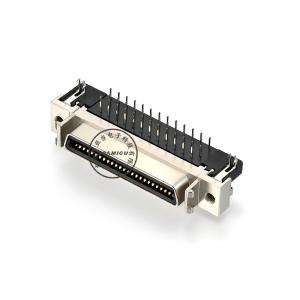 Factory engros 50 pin SCSI zink legering 50 pin kvindetilslutning