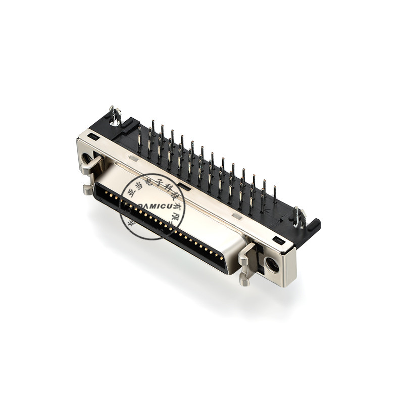 CN-stik SCSI female 50 pin jern højre vinkel