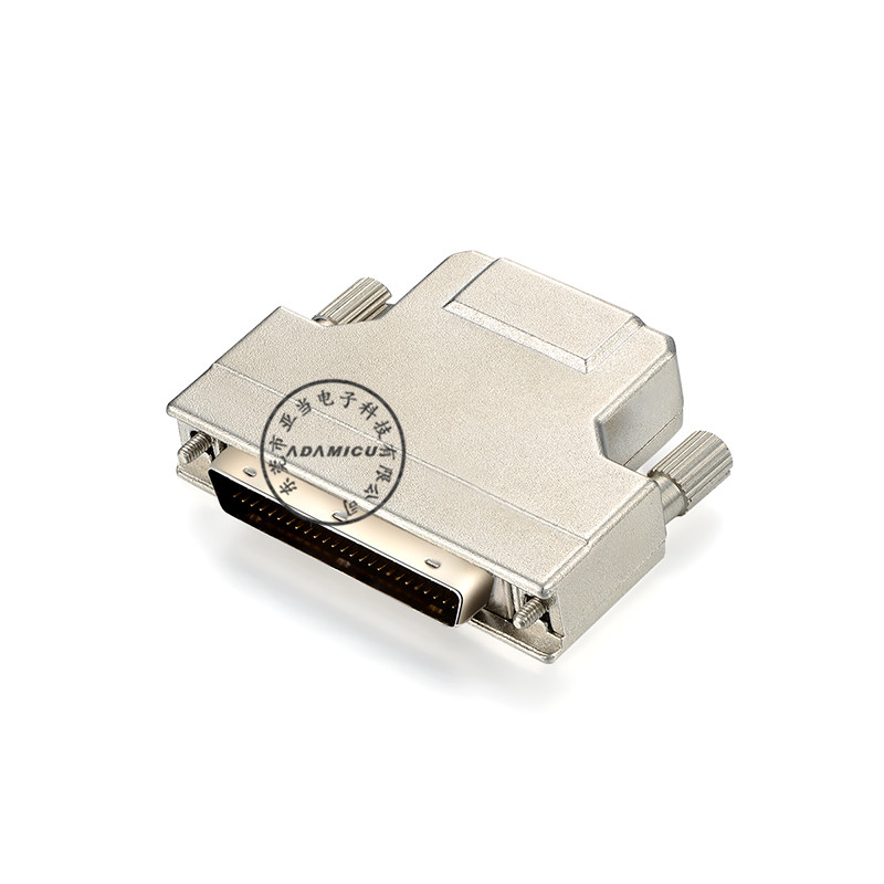 Hot sale loddemetal SCSI HPCN 50 pin stik med jernskal og skruer