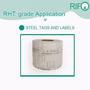Billig engros termisk papirrulle, høj temperatur kæledyr stål etiket