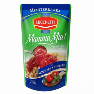 rundbundet enkelt web-stand-up taske til kaffe te kæledyr mad og frø emballage