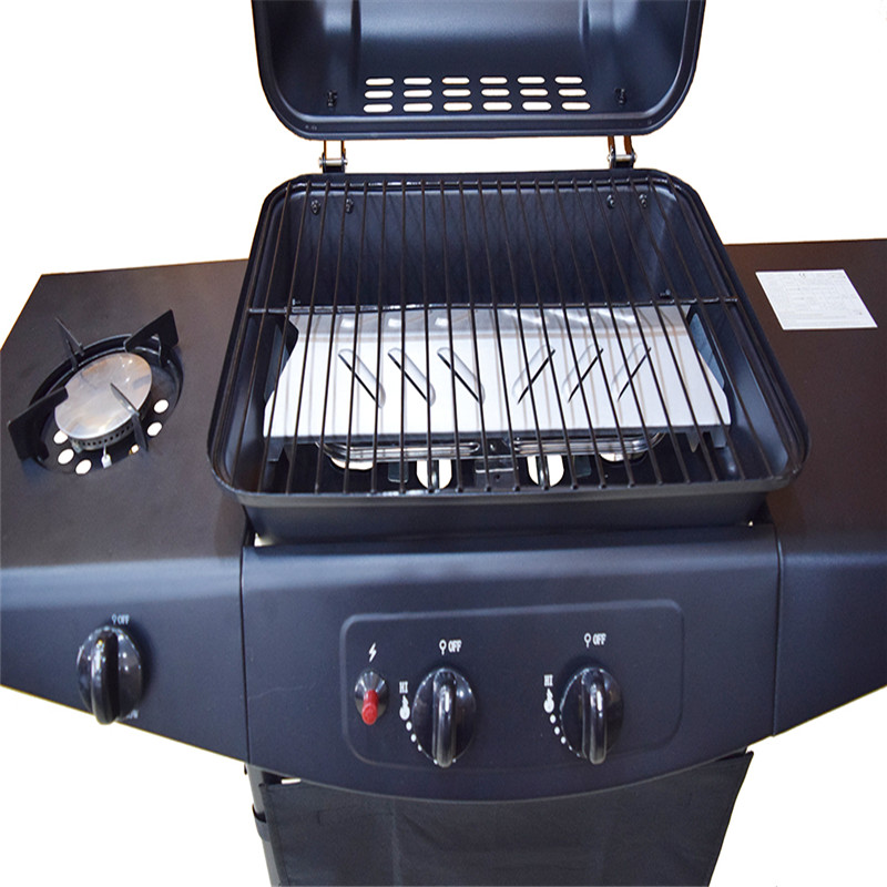 CE-godkendelsesvogn enkel udendørs LGP gasbbq-grill