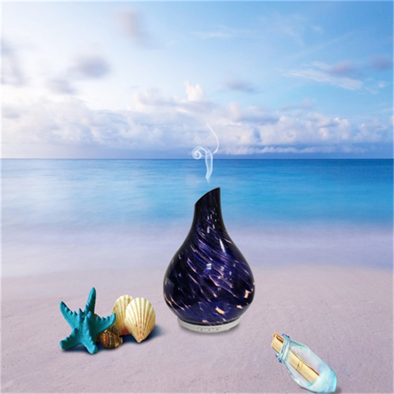 Syv LED-lys skifter populær unik vaseformet glasaroma diffusor