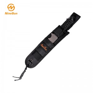 Sort Nylon knebeskjold med kneb