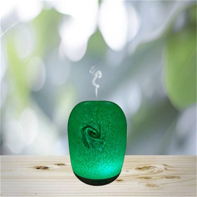 Nyt design Ultrasonic Glass Cool Mist parfume Aroma Diffuser med miljøvenlig