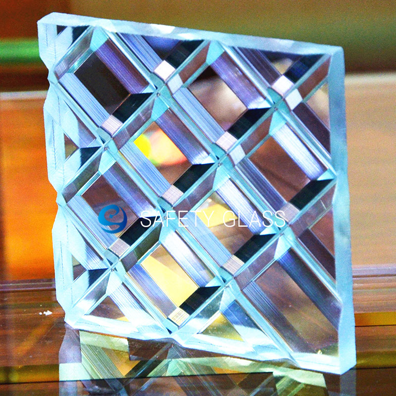 Kina fabrik interiør dekorativt lamineret stofglas til skillevæg