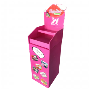 Pop Up bølgepapgulvskærmstativ til kosmetik