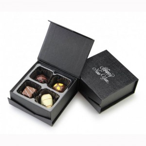 OEM Sort Brugerdefineret foldekasse Personlig emballagegavekasse