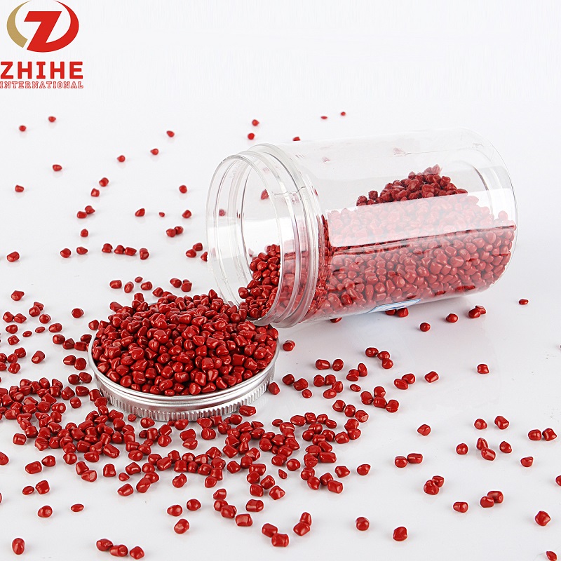 Råmateriale i god kvalitet Rød farve Plastic Masterbatch