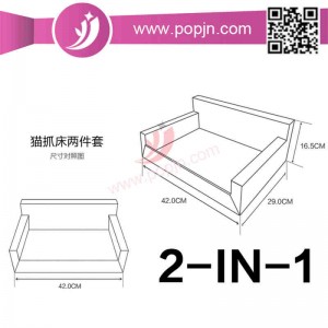 Sjov Recycle Cat Scratcher Bølgepap Lounge med Catnip