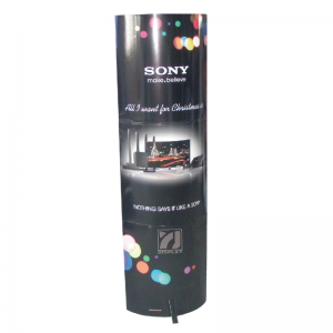 Annoncering Custom Printed Folding Banner Stand Totem Display POP Papppapir Standee