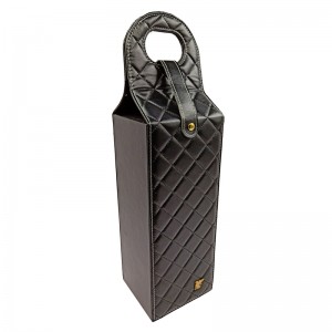 Brugerdefineret håndtag bærbar vin gaveemballage pu læder kasse