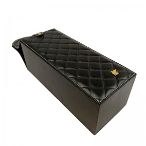 Brugerdefineret håndtag bærbar vin gaveemballage pu læder kasse