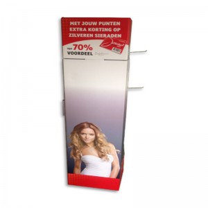 Detailbillet, bølgepap, tæpper, pap, top, display, stående, hos, krog