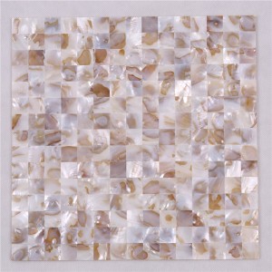 Wall Art Natural Shell Mosaic til Villa Baggrund