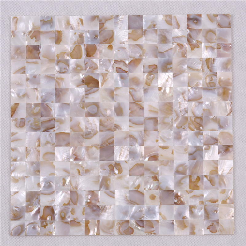 Wall Art Natural Shell Mosaic til Villa Baggrund