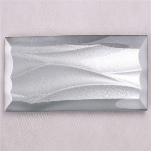 HMBZ07 Grå god pris bølget glasfliser til rygsprøjt