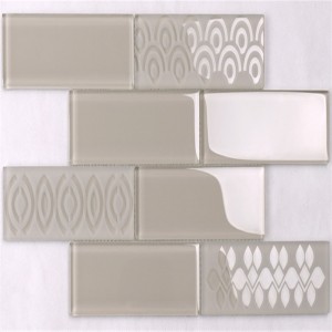 Is krakler ødelagte arabeske bølget glasfliser priser