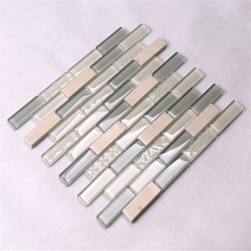 smukke unikke brudte design krystalglas stripe mosaikfliser