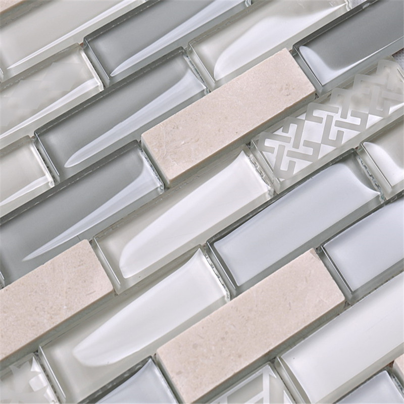 smukke unikke brudte design krystalglas stripe mosaikfliser