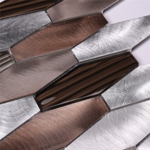 Metal fliser i aluminiumslegering Bland glasmosaikfliser