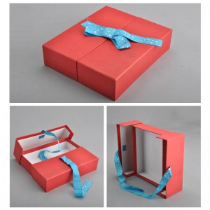 Brugerdefineret trykt papirboks med bånd