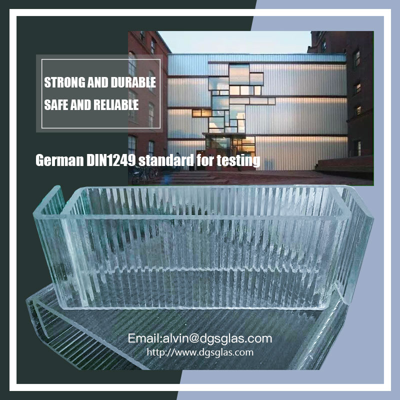Letvægts nyt byggemateriale l gennemsigtig U-formet kanalprofilglaspris