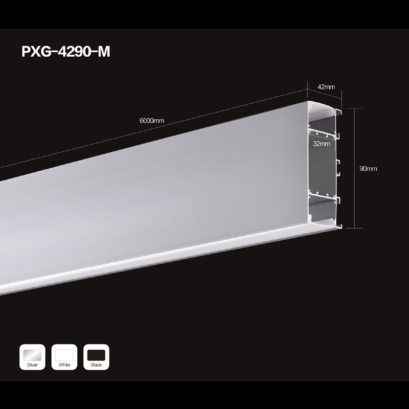 Sølvanodiseret 6063 T5 U-aluminiumsprofil til LED-belysning
