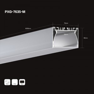 Kina fabrik U-form U7635 ekstruderet LED-aluminiumsprofil